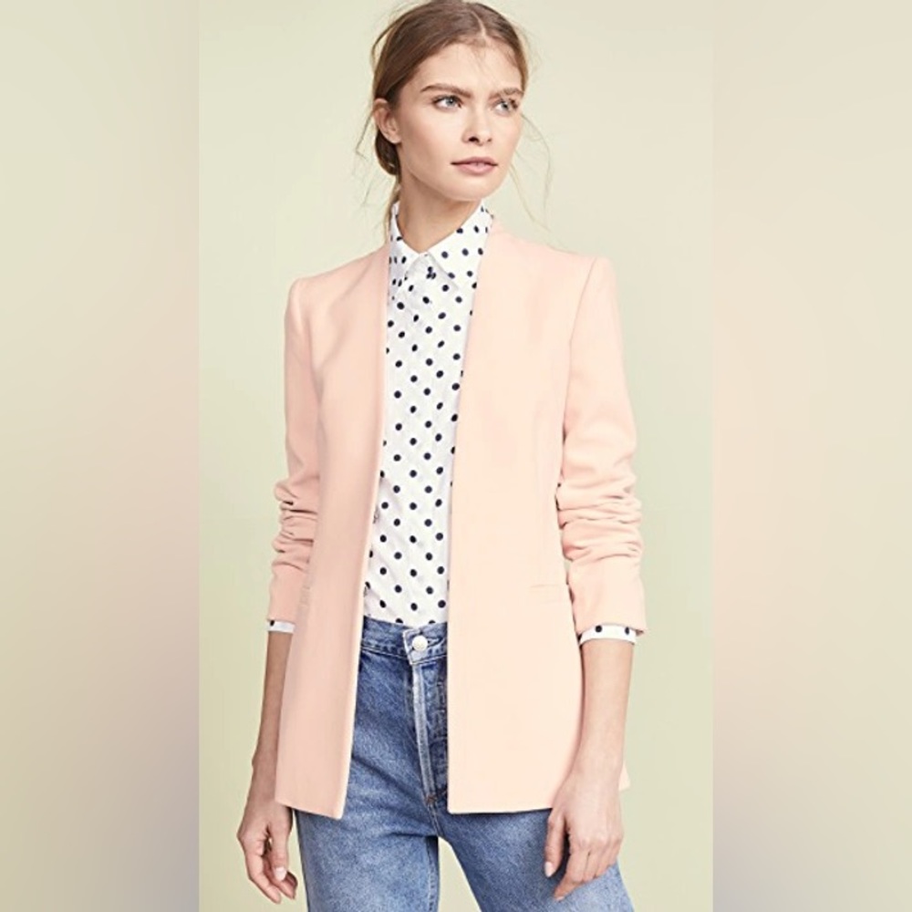 NWT $395 Alice + Olivia Jerri Stand-collar Blazer In Pink - Picture 4 of 9